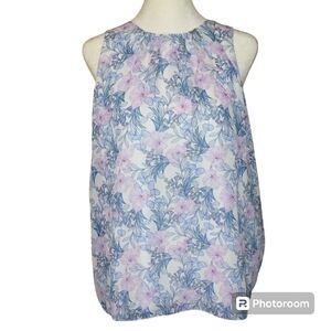 Vince Camuto Sleeveless Floral Top EUC Lightweight Size Medium
